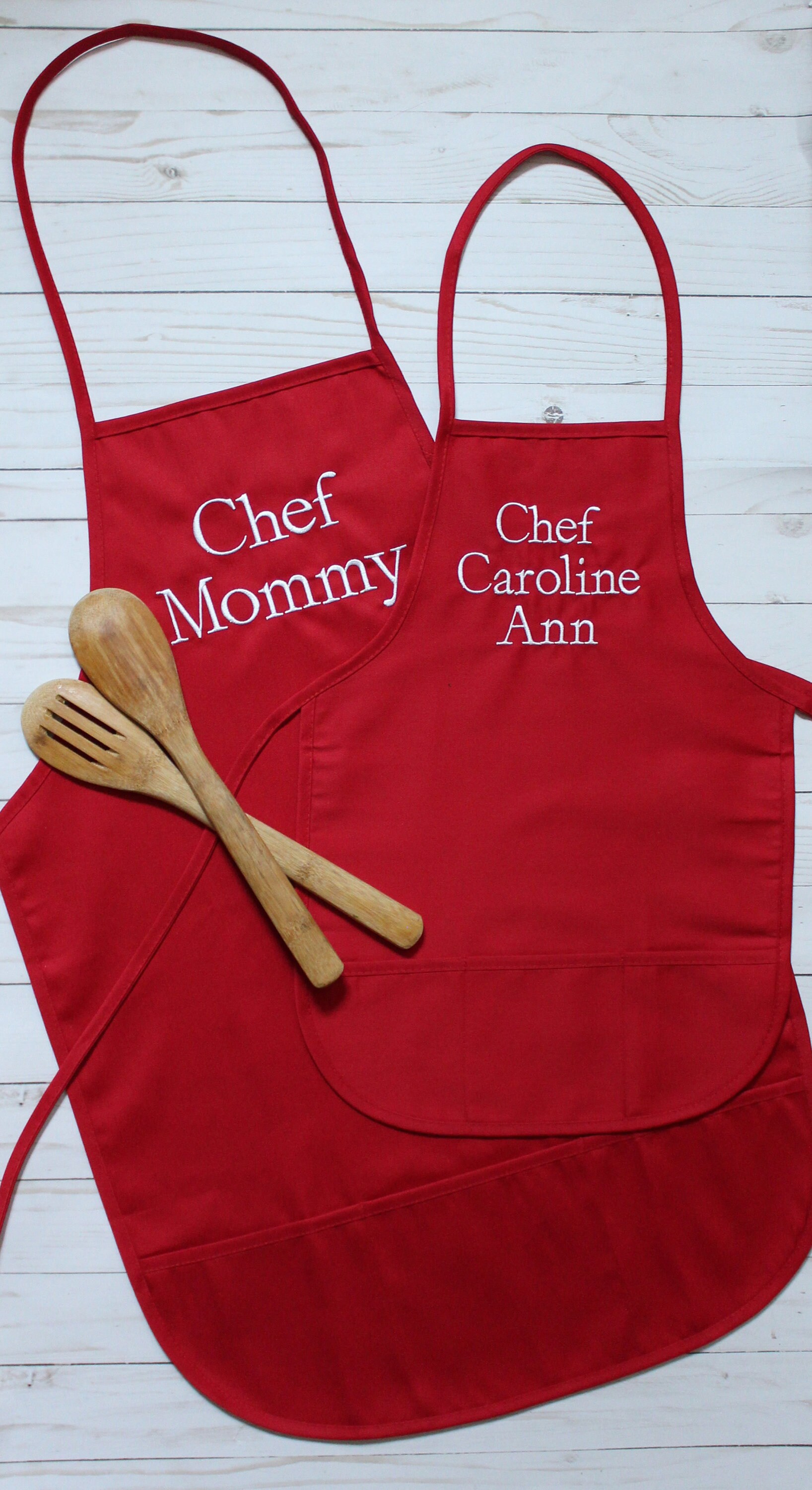 Matching Personalized Aprons Embroidered Mommy And Me Aprons Etsy