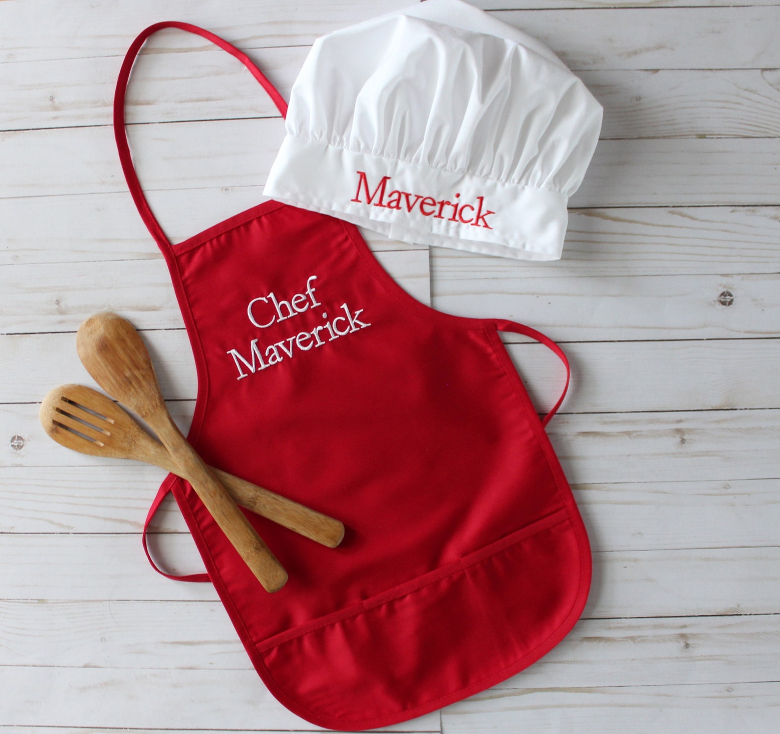 Personalized Kids Apron And Chef Hat Set