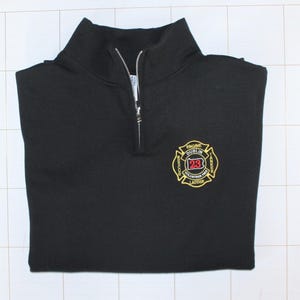 Custom Logo Adult Quarter Zip Sweatshirt, Logo/Monogram Left Chest Quarter Zip, Teacher Quarter Zip