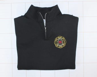 Custom Logo Adult Quarter Zip Sweatshirt | Monogram Quarter Zip