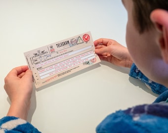Gepersonaliseerde kersttelegram, bewerkbare kerstbrief (digitale download)