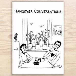 Hangover Gespräche - Lieblings Trinken Buddy - Postkarte von Parker Brooks - Cracked Eggs Comics