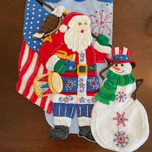Bucilla stocking “Star Spangled Santa”