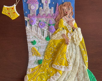 Media de Bucilla “Zapatilla de Cristal” terminada