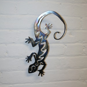 Gecko metal wall art southwestern lizard wall decor interior design wall hanging metal sign tribal lizard