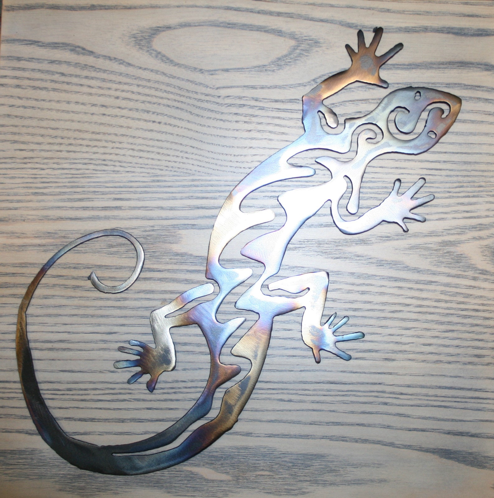 Large Gecko Metal Wall Art 18 Southwestern Lizard Etsy Australia
