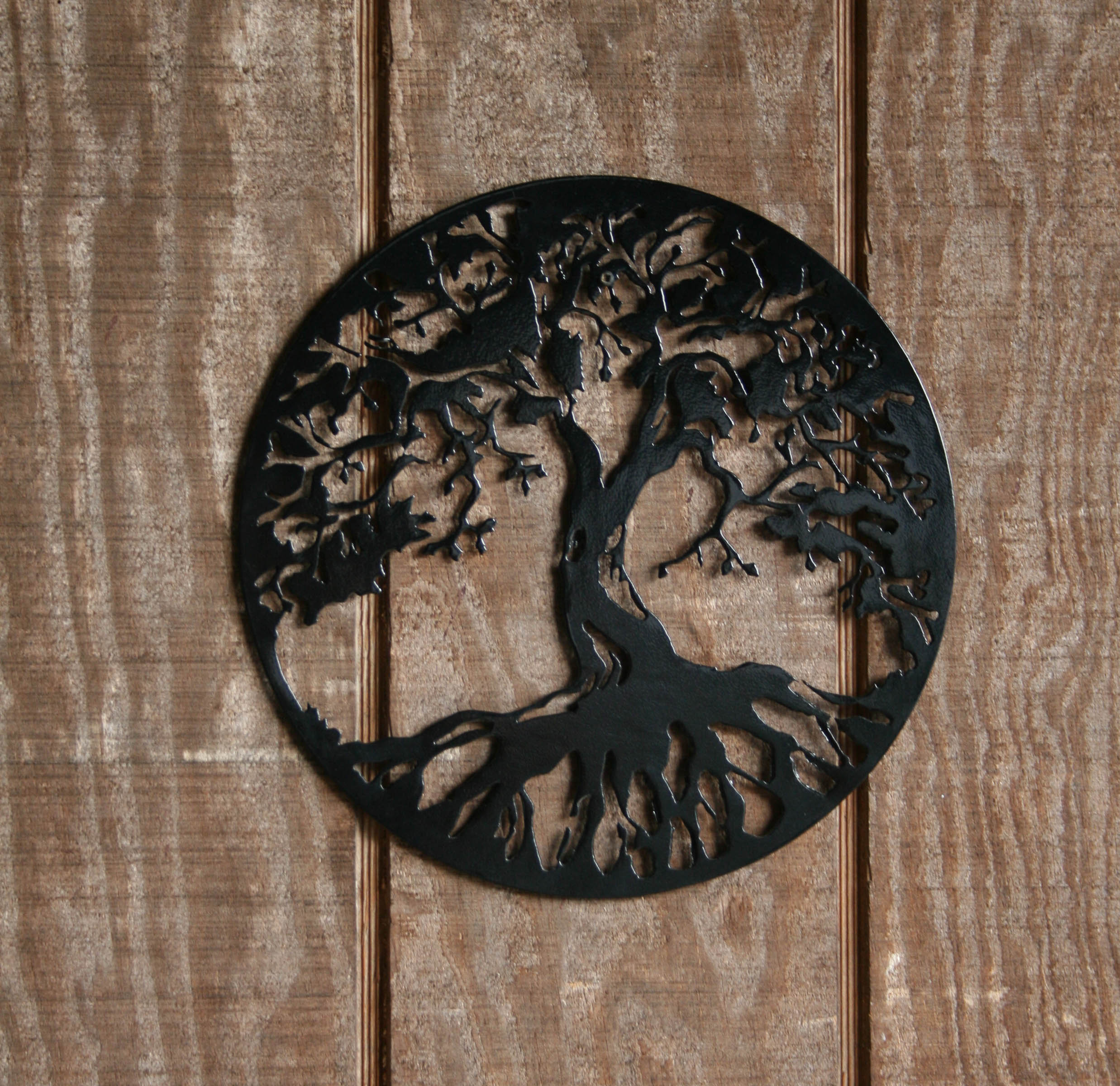 Tree of Life Metal Wall Art Wall Decor Metal Tree Round Tree Sign Cut ...