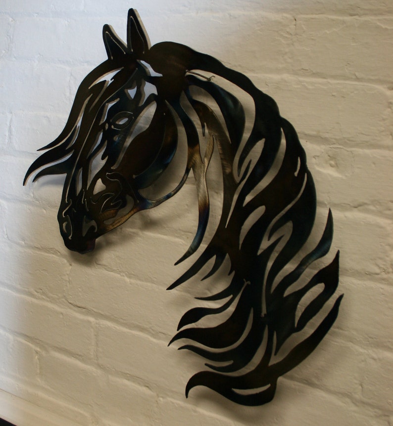 Horse Sign Metal Sign Horse Wall Decor Horse Metal Horse Head Etsy