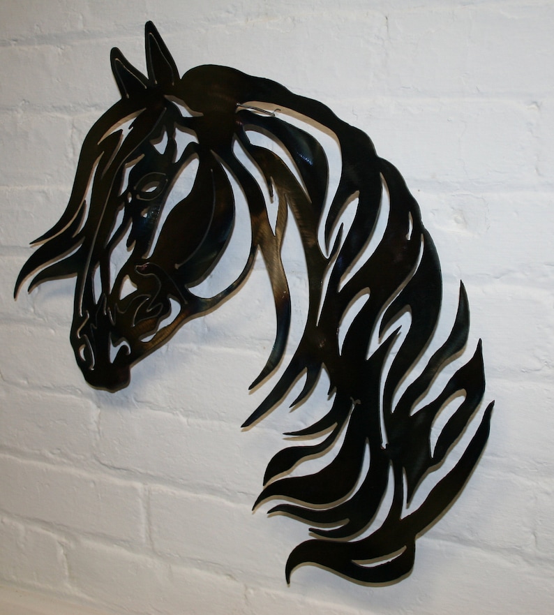 Horse Sign Metal Sign Horse Wall Decor Horse Metal Horse Head Etsy