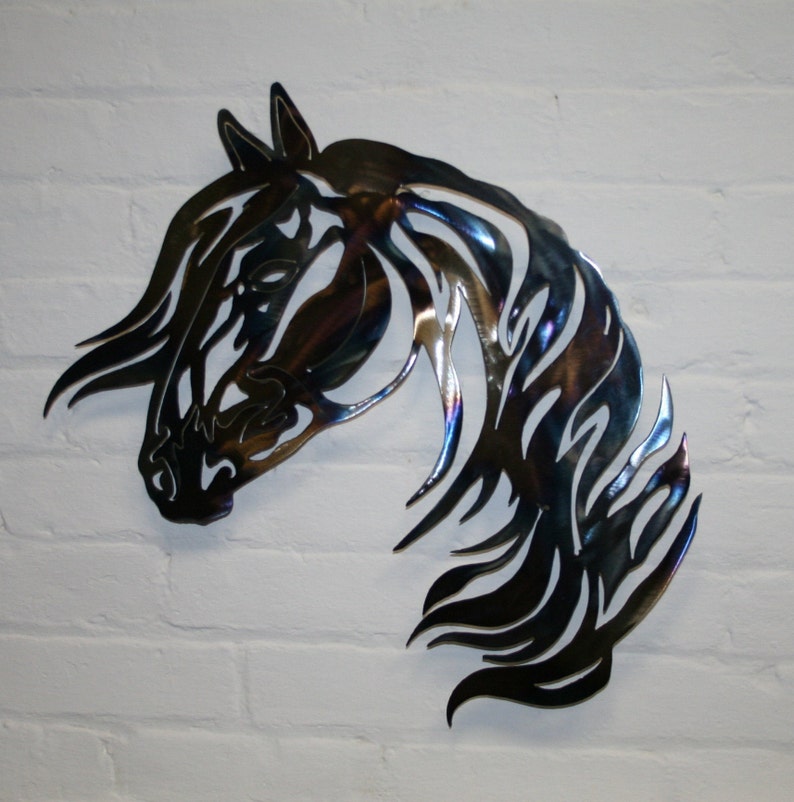 Horse Sign Metal Sign Horse Wall Decor Horse Metal Horse Head Etsy