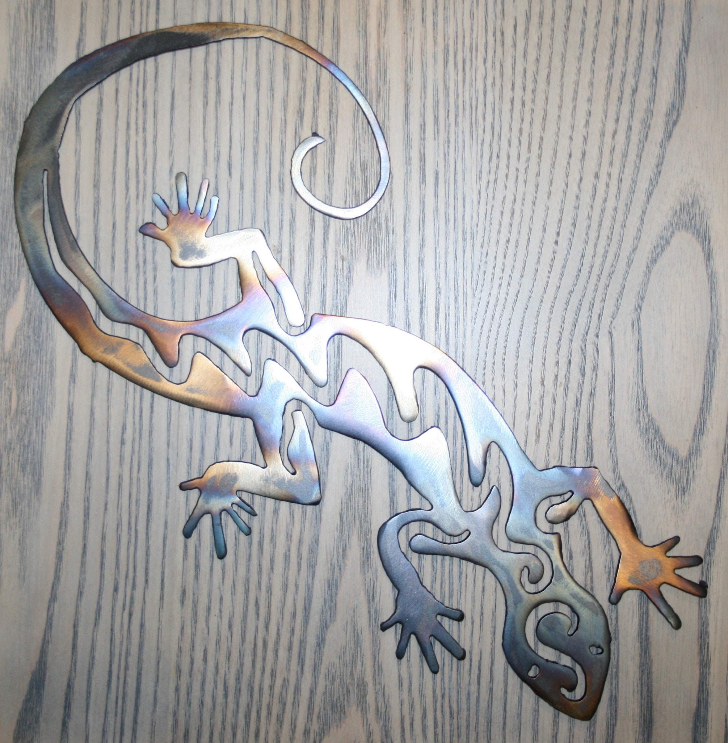 Large Gecko Metal Wall Art 18 Southwestern Lizard Etsy Australia