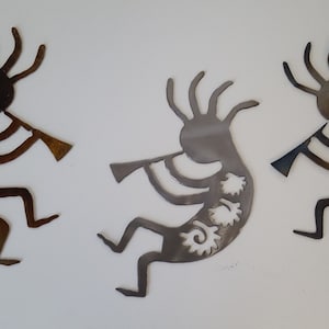 Kokopelli panneau en métal set art mural design d’intérieur décoration murale accrochage mural