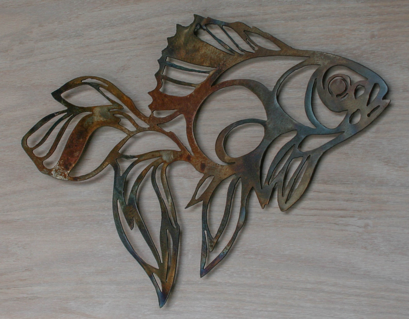 Gold Fish Metal Wall Art Fish Metal Wall Decor Fish Wall Art Etsy