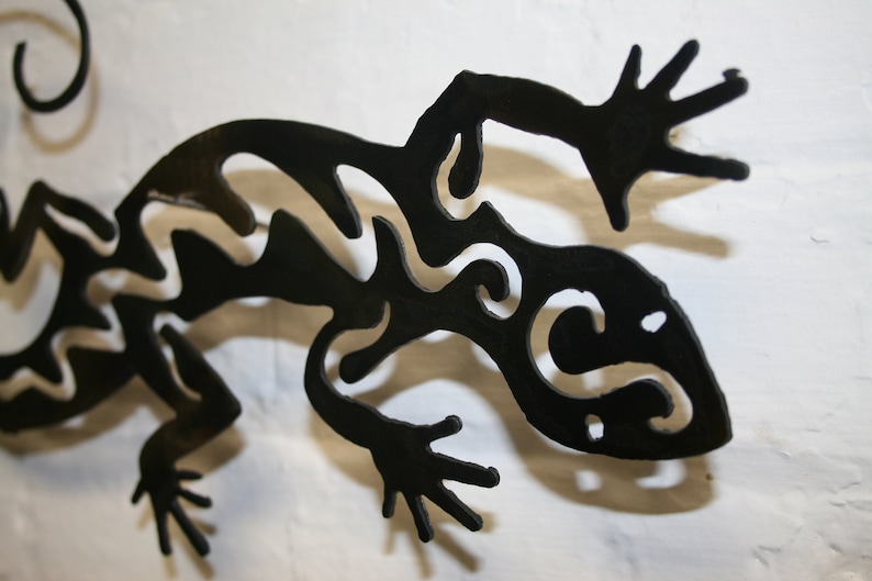 Gecko Metal Wall Art Southwestern Lizard Wall Decor Interior Etsy