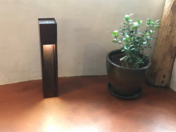 Cordless steel  Solar landscape light    bollard rechargeable lamp indoor outdoor