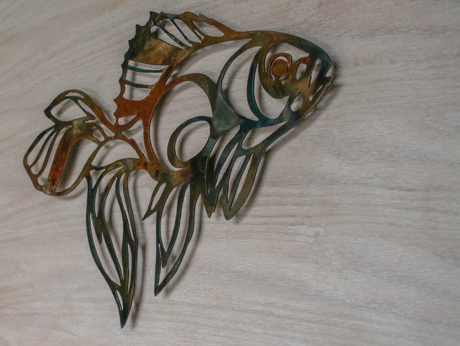 Gold Fish Metal Wall Art Fish Metal Wall Decor Fish Wall Art Etsy