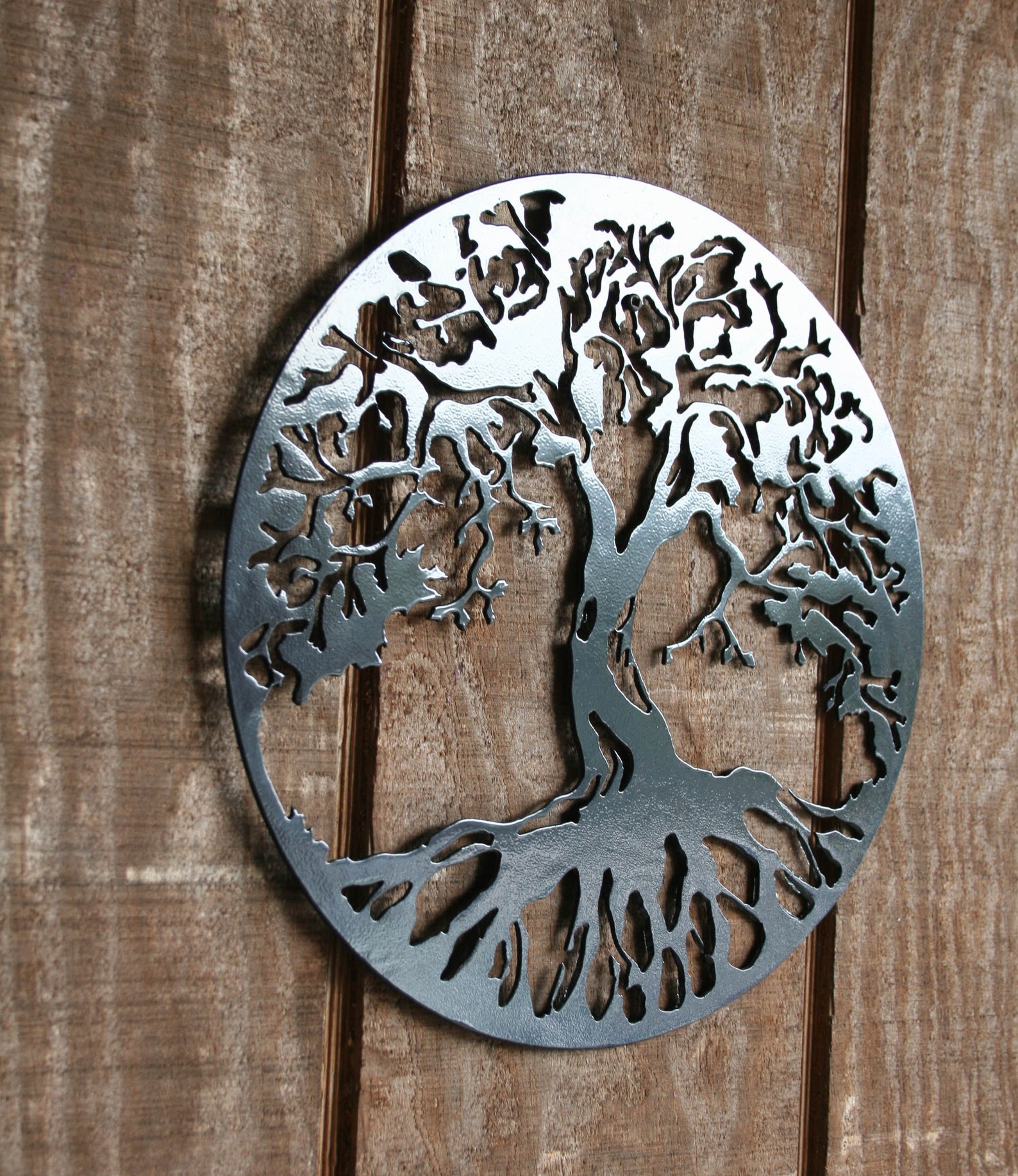 Tree of Life Metal Wall Art Wall Decor Metal Tree Round Tree Etsy