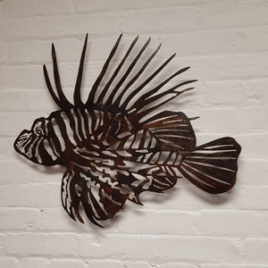 Lion Fish Sign wall decor wall art interior design wall hanging metal art