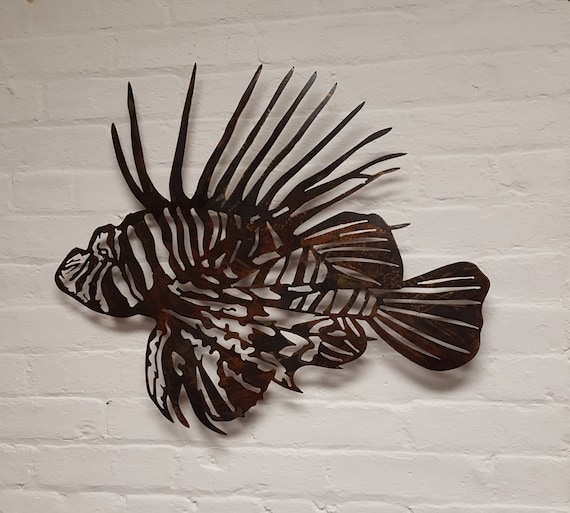 Lion Fish Sign Wall Decor Wall Art Interior Design Wall Hanging