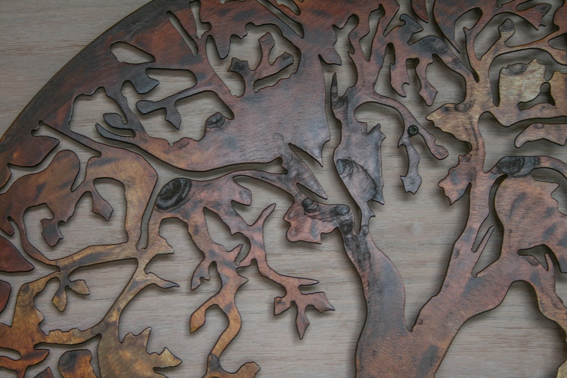 Tree of Life Metal Wall Art Wall Decor Metal Tree Round Tree Sign Cut ...