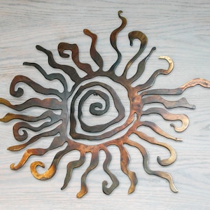 sun wall art rustic home wall decor boho farmhouse yard decor rustic sun kokopelli sun southwestern tribal sign flamed finish