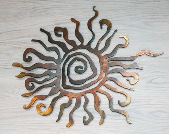 sun wall art rustic home wall decor boho farmhouse yard decor rustic sun kokopelli sun southwestern tribal sign flamed finish