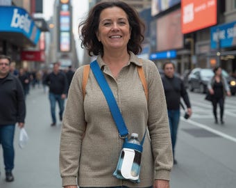 Water Bottle Holder, Up-cycle Billboard Material