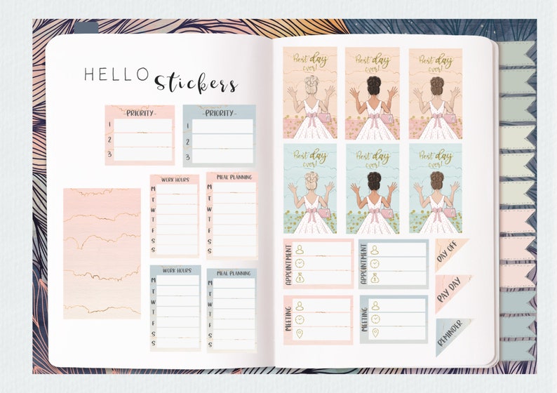 46 birthday stickers digital planner for goodnotes etc png