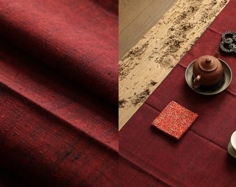 Toalha de chá de seda fiada à mão – Têxtil artesanal vintage para cerimônia do chá, toalha de mesa de chá Wabi-Sabi