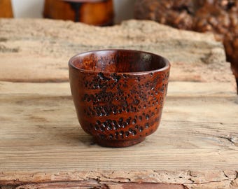 Antique Japanese Matcha Bowl | Hand-Carved Bamboo Root Chawan, Wabi-Sabi Aesthetic