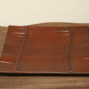 Antique Smoked Bamboo Tray – Wabi-Sabi Japanese Serving & Tea Ceremony Display
