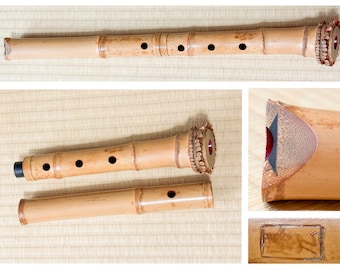 Premium Antique Shakuhachi (尺八)/ Signed 勝元