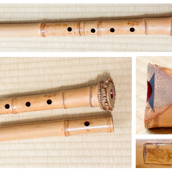 Premium Antique Shakuhachi (尺八)/ Signed 勝元