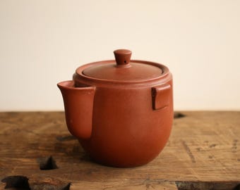 Bule Yixing Zhuni Houhin Vintage – Exportação Chinesa para o Japão, Pequeno Bule de Barro Vermelho para Chá Gongfu