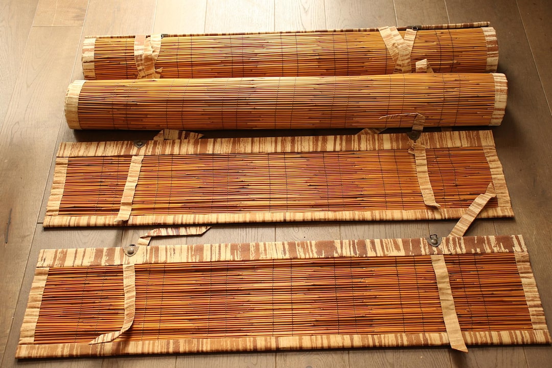 Vintage Japanese Reed Blinds Set: Wabi-sabi Tea Room Decor - Etsy