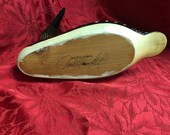 Carved and signed hand painted wooden duck decoy