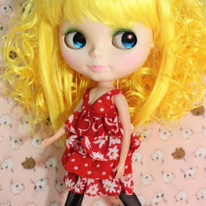 Blythe Wig Yellow Curly Style short hair w173