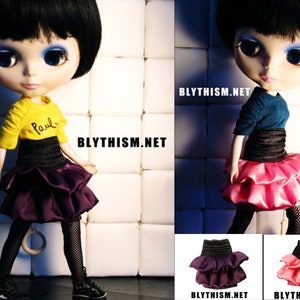 Blythe kleding Doll kleding, Violet/Roze Puff Rok voor Blythe 1/6 bjd kleding, Blythe kostuum, Ob22, Ob24, Pullip