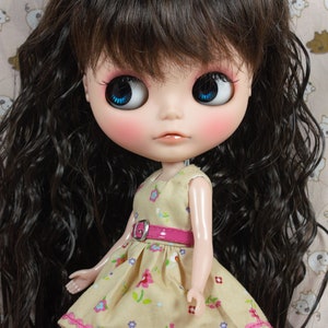 Blythe Wig Dark Brown French Wave W245