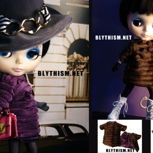 Blythe clothes Doll clothes, Fur Coat for Blythe 1/6 bjd clothes, Blythe costume, Ob22, Ob24, Pullip