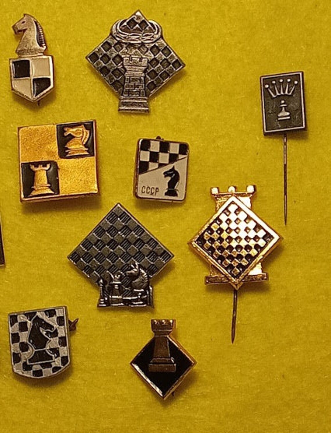 Chess 12 Badges Vintage of the USSR Sports by type Vintage Etsy