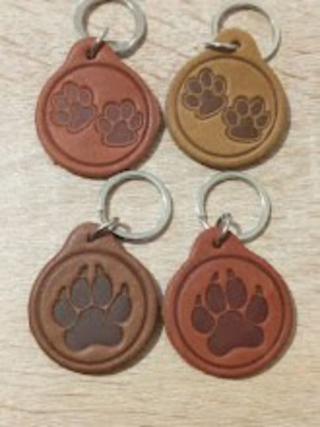 Paw Keychain, Cat Paw Keychain, Dog Paw Keychain, Leather Keychain Etsy