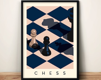 Chess Space' Poster, picture, metal print, paint by DecoyDesign