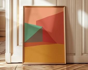 Abstract Structure Wall Art - Minimalist Illustration Poster | Abstract Shapes | High-Quality Artwork | Contemporary Art Print | No. 002