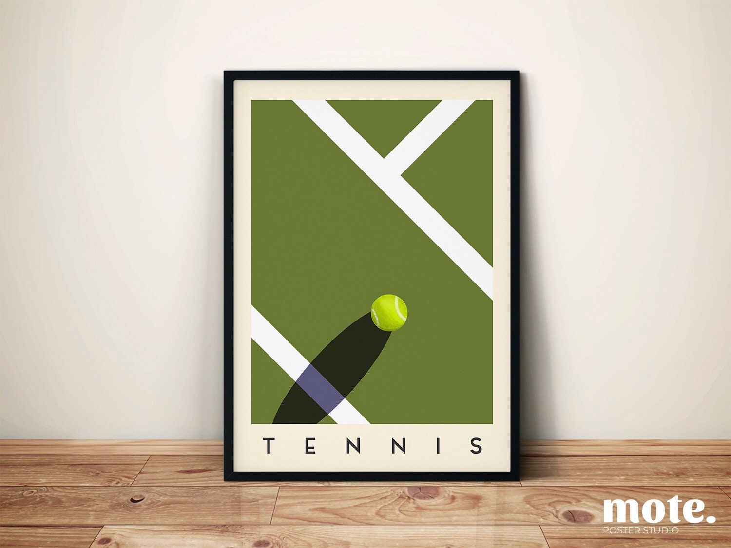 Tennis Wall Art - Affiche d'illustration Sportive Minimale | Œuvres d'art Imprimées de Haute Qualité