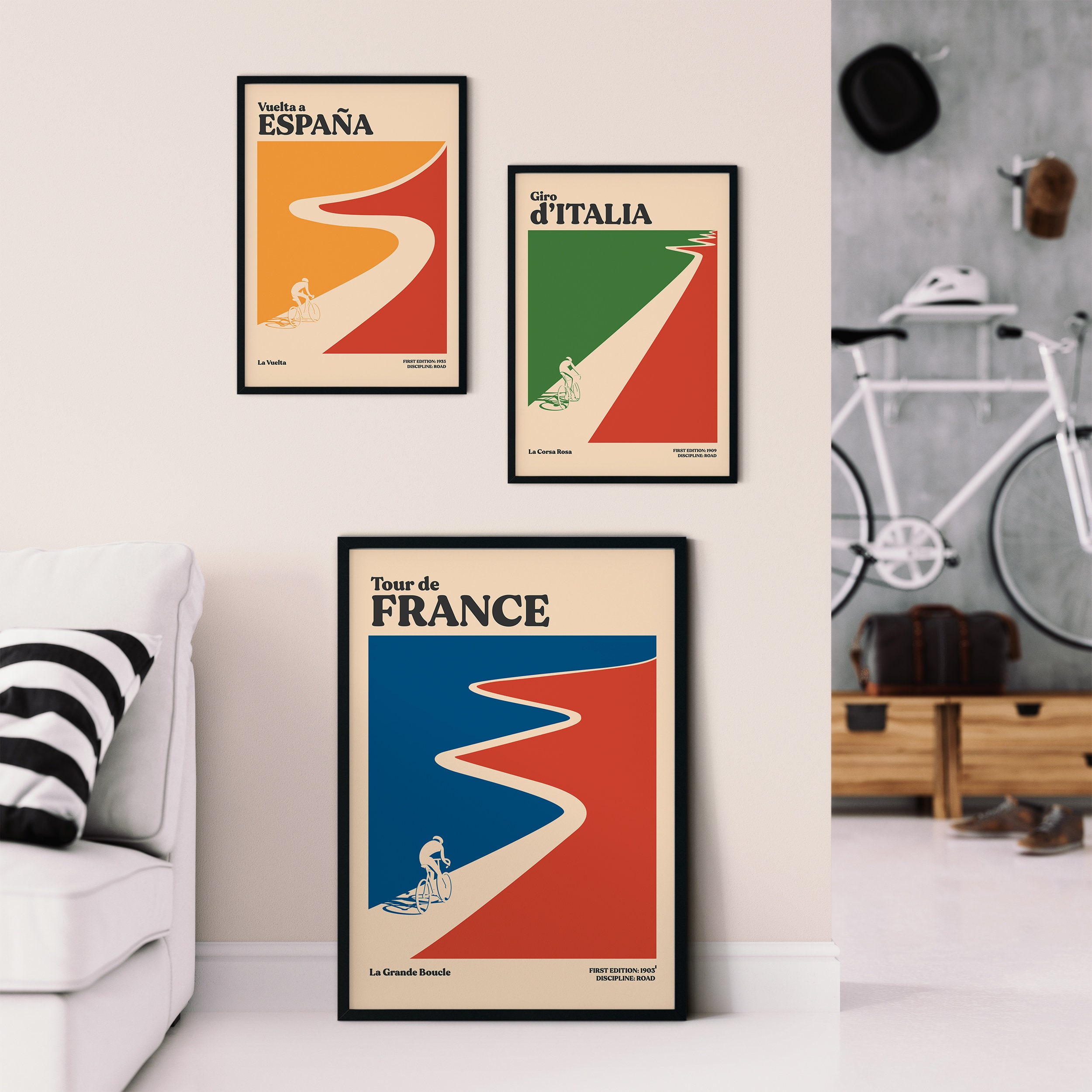 Buy GRAND TOUR Vuelta a España Print Minimal Cycling Poster Online in India 