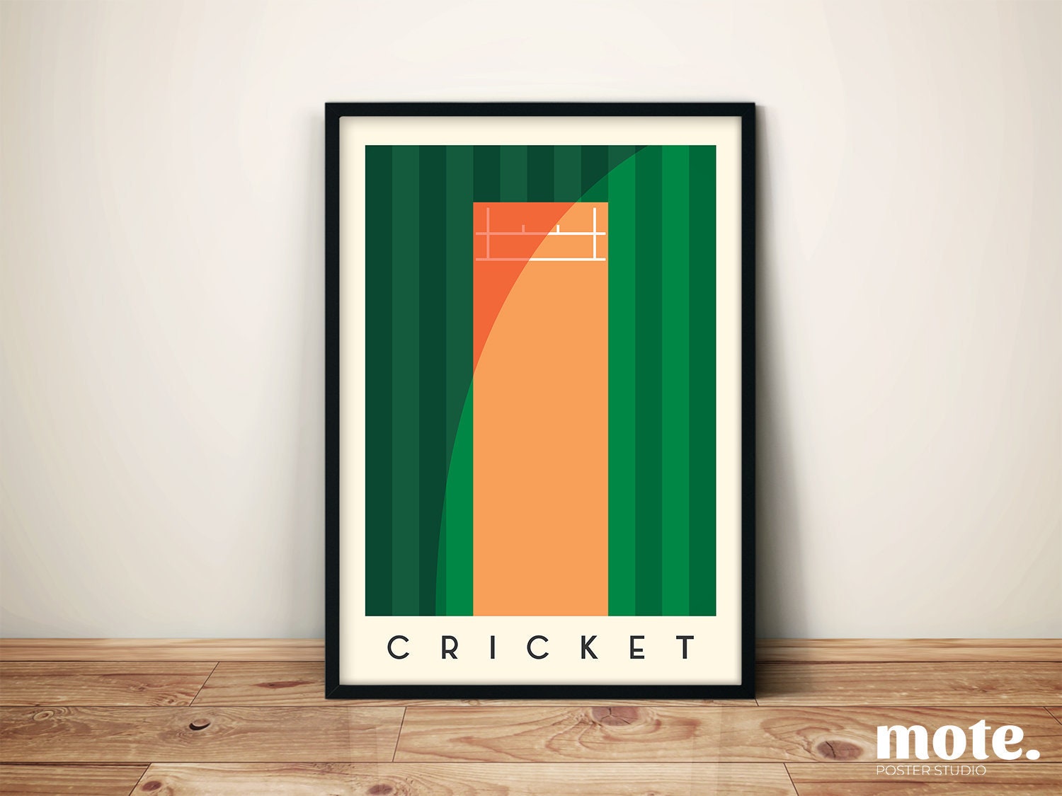 Cricket Wall Art Minimal Sports Illustration Poster Etsy UK