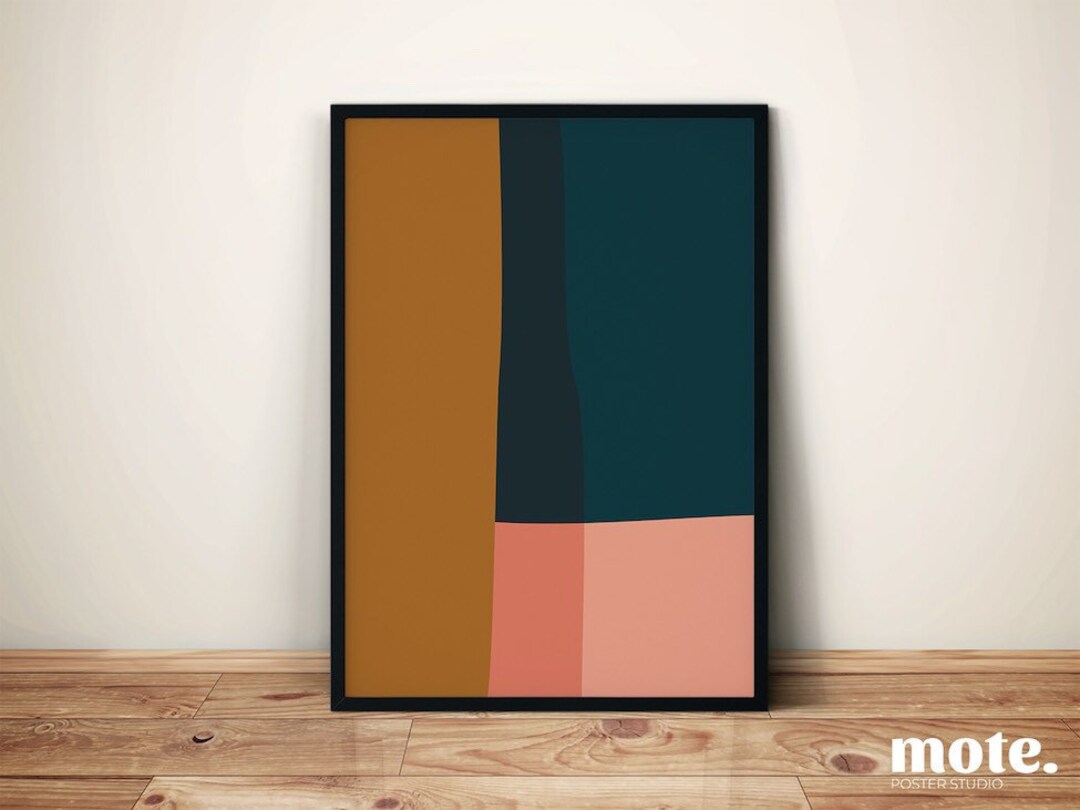 Abstract Wall Art Minimalist Poster Abstract Shapes High-quality ...