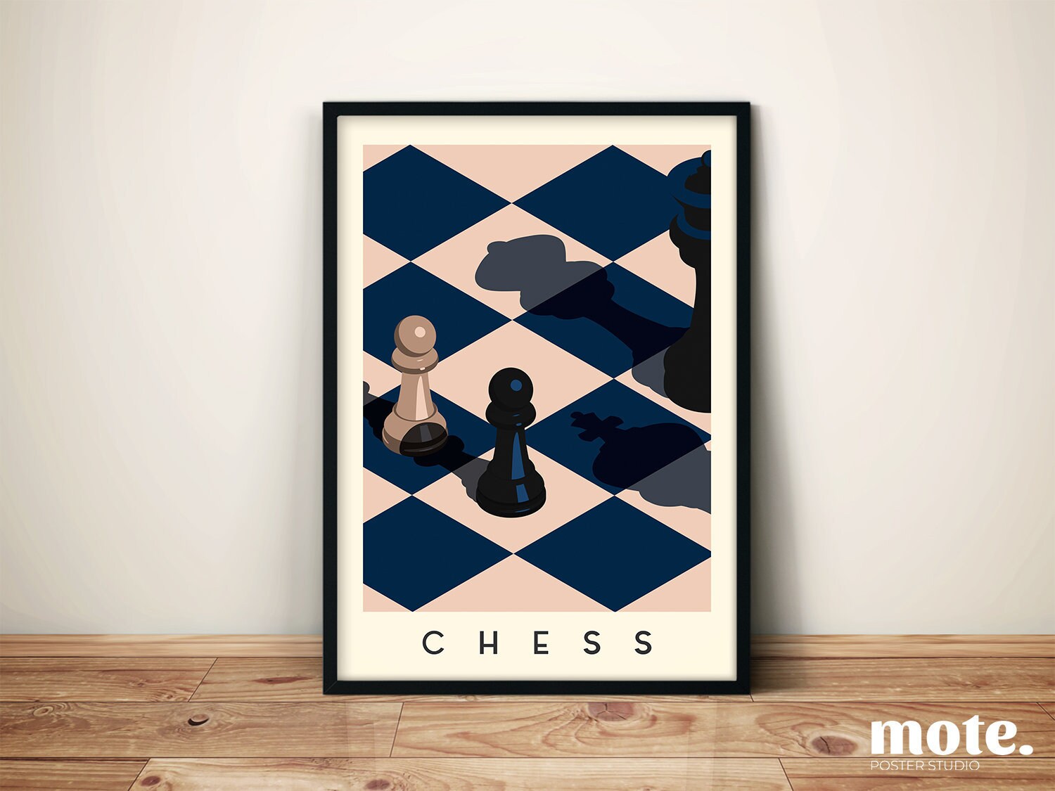 Chess Boxing' Poster, picture, metal print, paint by MAMMIRI ART