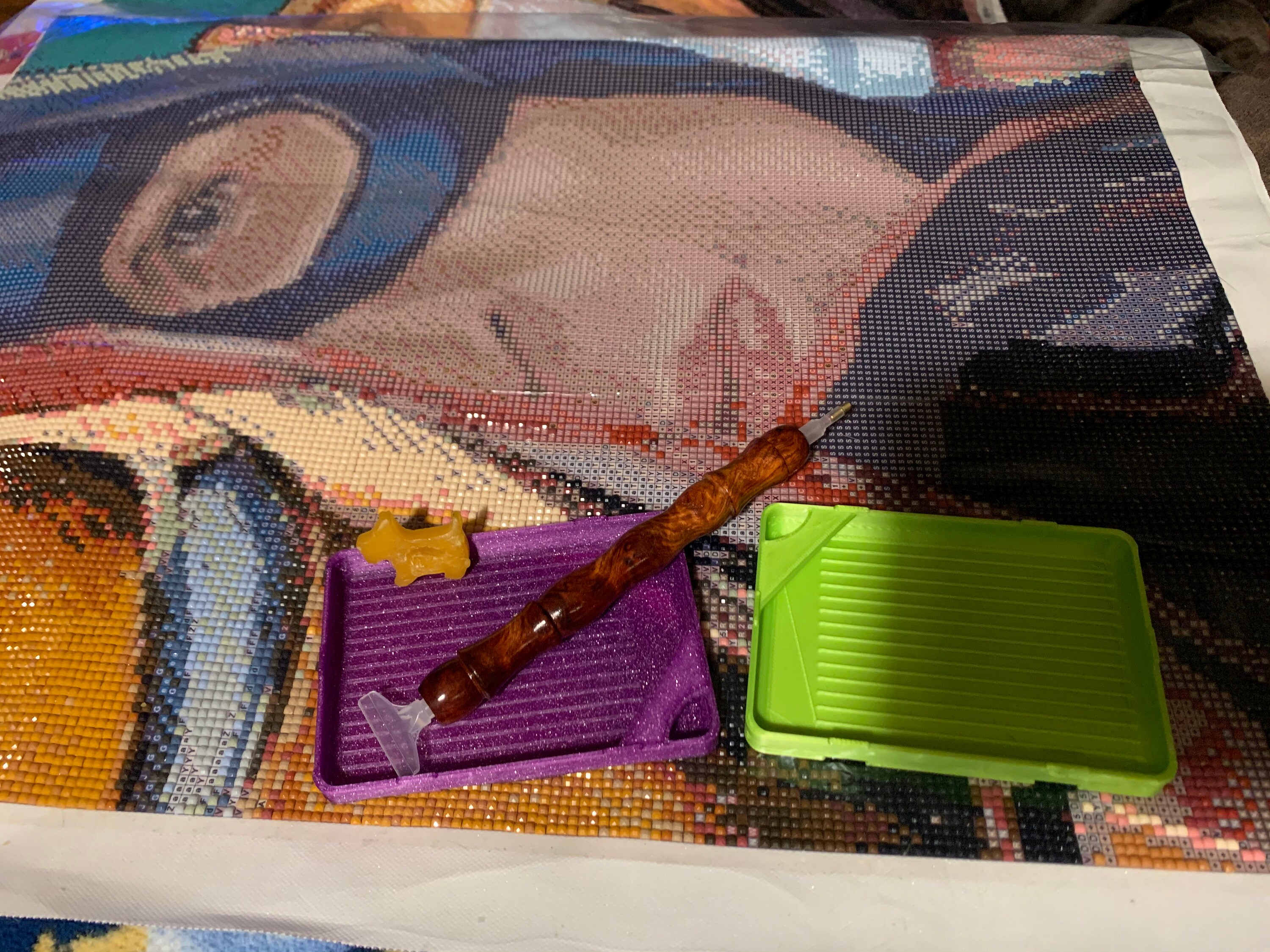 Tray Large Diamond Painting With Cover Plateau Diamond Etsy Canada